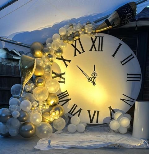 Luxury party decoration with balloons and elegant setup in Houston